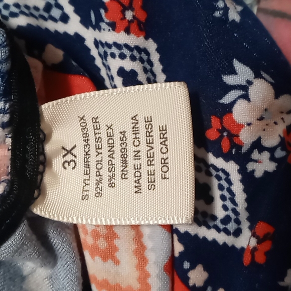 Soft Ultra Flirt Plus Size Short Sleeve Tunic Sz 3Xl - Picture 7 of 11